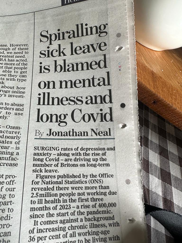 The rise in long term sickness and inability to work in the UK coincided with a certain medical intervention.