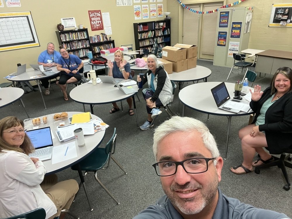 GCSD_District's tweet photo. The Middle School's PBIS/CKH Lead Team is meeting today to plan for the start of the 2023-2024 school year! #BetterTogether #RAMSWay #DreamTeam https://t.co/tyIQkRl5df