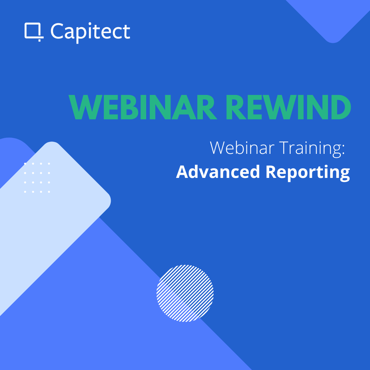 capitect's tweet photo. 👋 This month, we would like to highlight a previous webinar that went over advanced reporting with goals, entities, and account owners.

Here, you will learn about setting up entities, establishing account ownership, and more. https://t.co/R4Qvjv1I0F