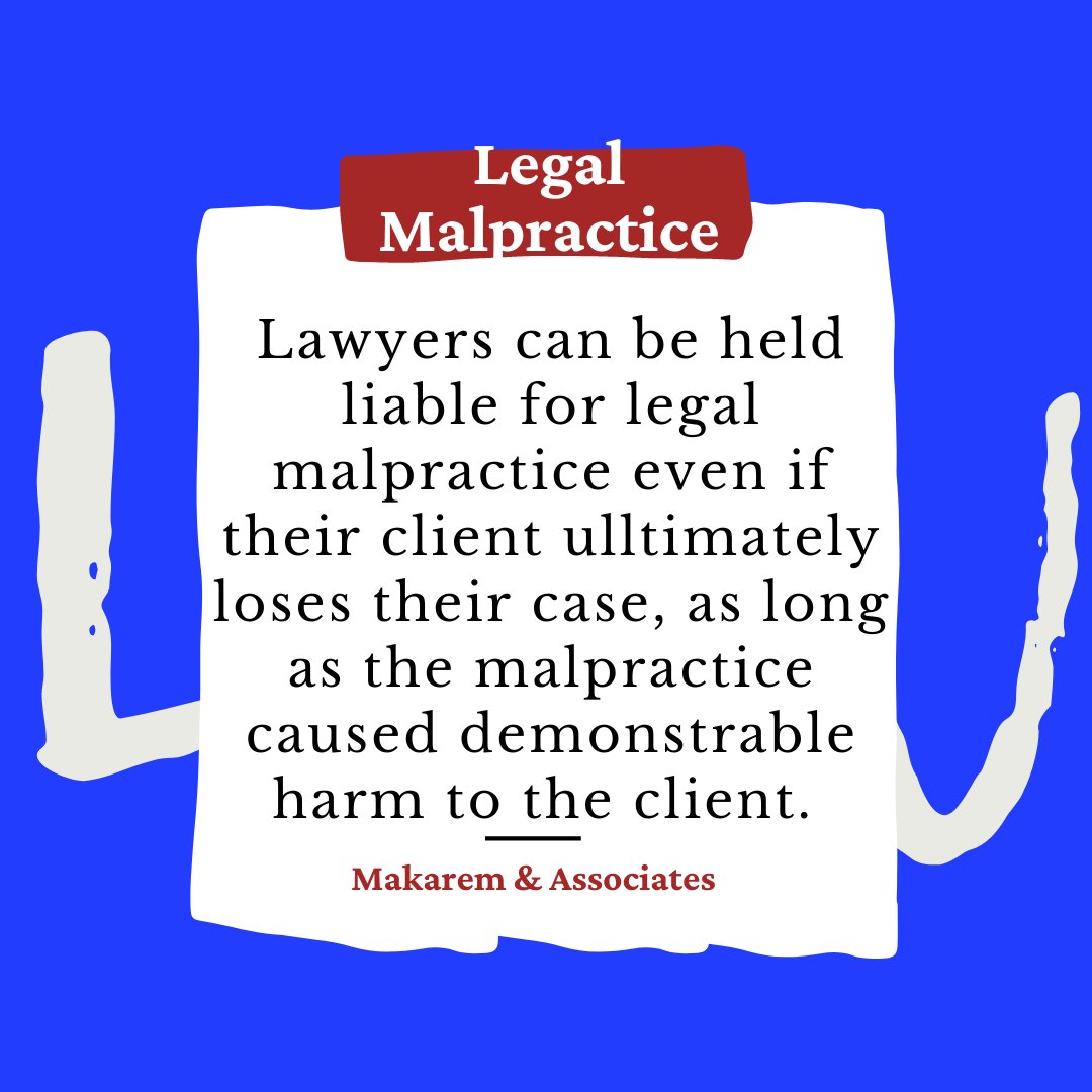 MakaremLaw's tweet image. #LegalMalpractice #LegalEthics #LawyerNegligence
#LegalResponsibility #LegalMistake #LegalAccountability
#MalpracticeClaim #LawyerMisconduct #EthicalStandards
#LegalErrors #LegalOversight #AvoidingMalpractice
#LegalProfessionalism #LawFirmEthics #LegalNegligence