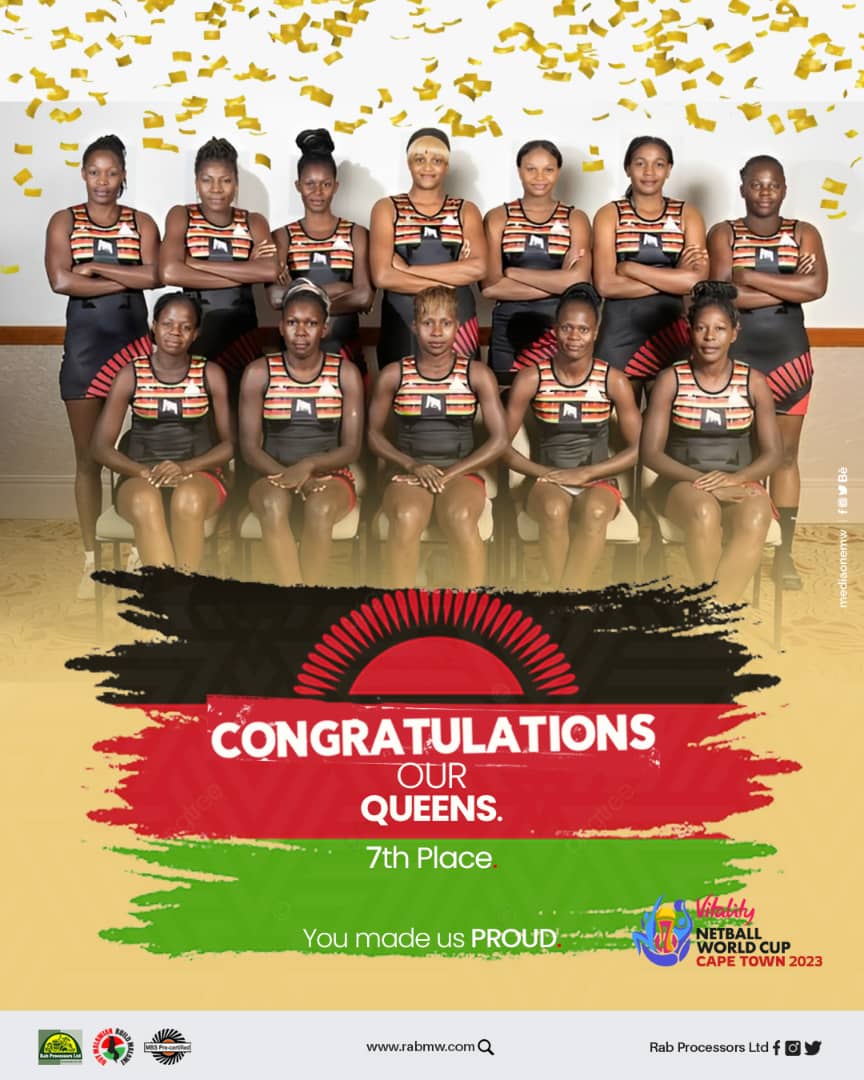 Late to the party, but the Rab Group would like to join the nation in congratulating the QUEENS on their outstanding achievement! You've made us proud!!! 

 #rabprocessors #mediaonemw #rabgroup #Malawi #TeamMalawi #netballworldcupcapetown2023