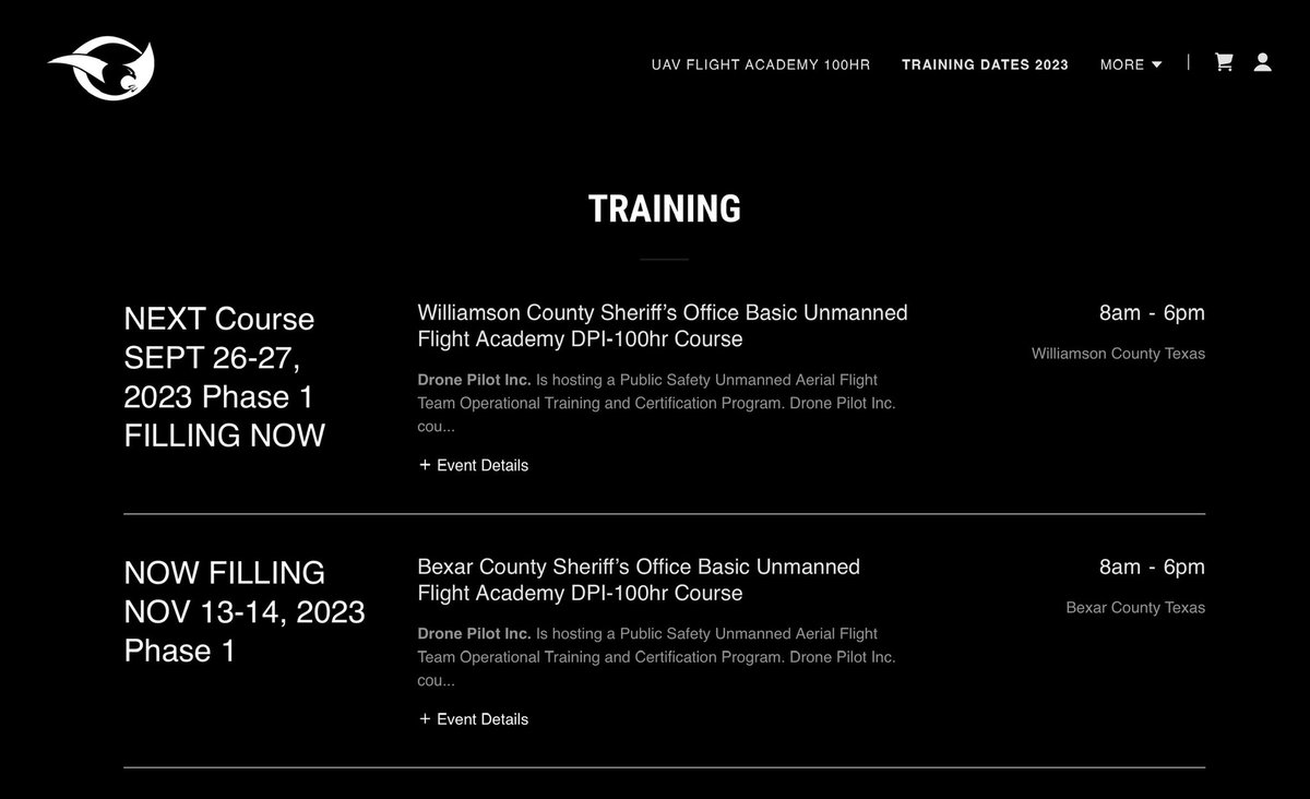 Drone Pilot Inc is filling TWO 100hr UAV Academies and offering agencies that register NOW a training drone UPGRADE to the DJI MINI 3 FLY MORE COMBO with PROP GUARDS! GO TO dronepilotinc.com/training-dates… for dates or email info@dronepilotinc.com