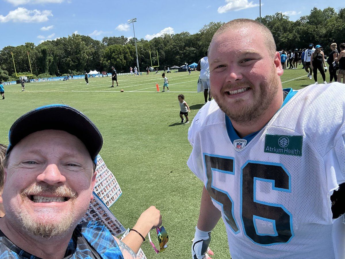 svwhit's tweet photo. Hey Nikki, your man @BSBoze hooked me up so be extra extra sweet to him when he comes home! Wink! Wink! Much appreciated Bradley for the signature! 🤟 #Keeppounding #KeepSweating @Panthers Tried to get @_bryce_young attention but no can do. @germanriot @macwfnz https://t.co/Ic6zk4u39e