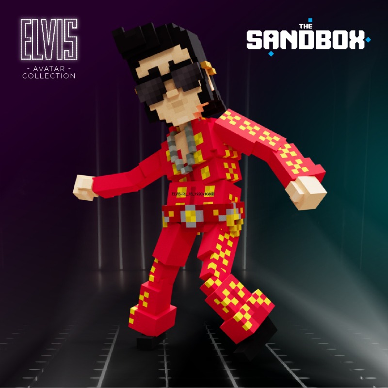 TheSandboxNFTs's tweet photo. 🔥 Elvis Avatars Now Available to Mint!

🕺 Playable avatars rock Elvis's signature looks &amp; dance moves

1/3 already sold! Mint before the reveal on Aug. 11th! ⬇️ ⬇️