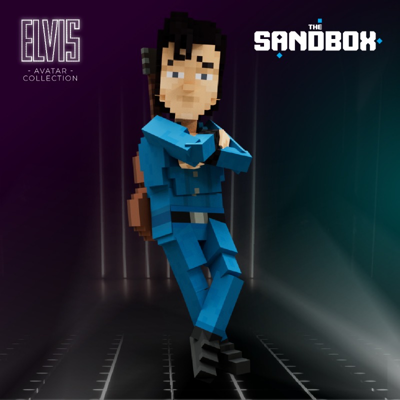TheSandboxNFTs's tweet photo. 🔥 Elvis Avatars Now Available to Mint!

🕺 Playable avatars rock Elvis's signature looks &amp; dance moves

1/3 already sold! Mint before the reveal on Aug. 11th! ⬇️ ⬇️