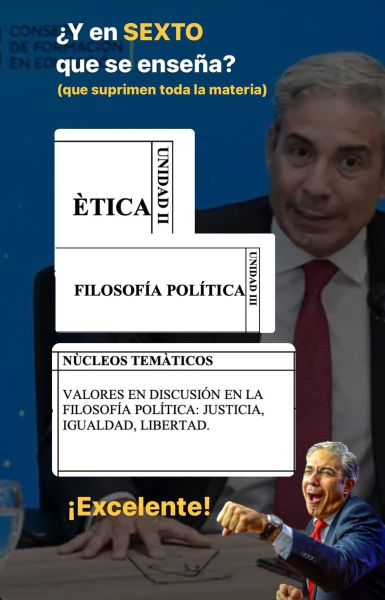 ✂️ Filosofía se queda afuera de sexto de liceo ✂️ Además, se reduce la carga horaria en cuarto.

No quieren gurises críticos ni que tengan pensamientos propios, los prefieren sumisos e ignorantes.