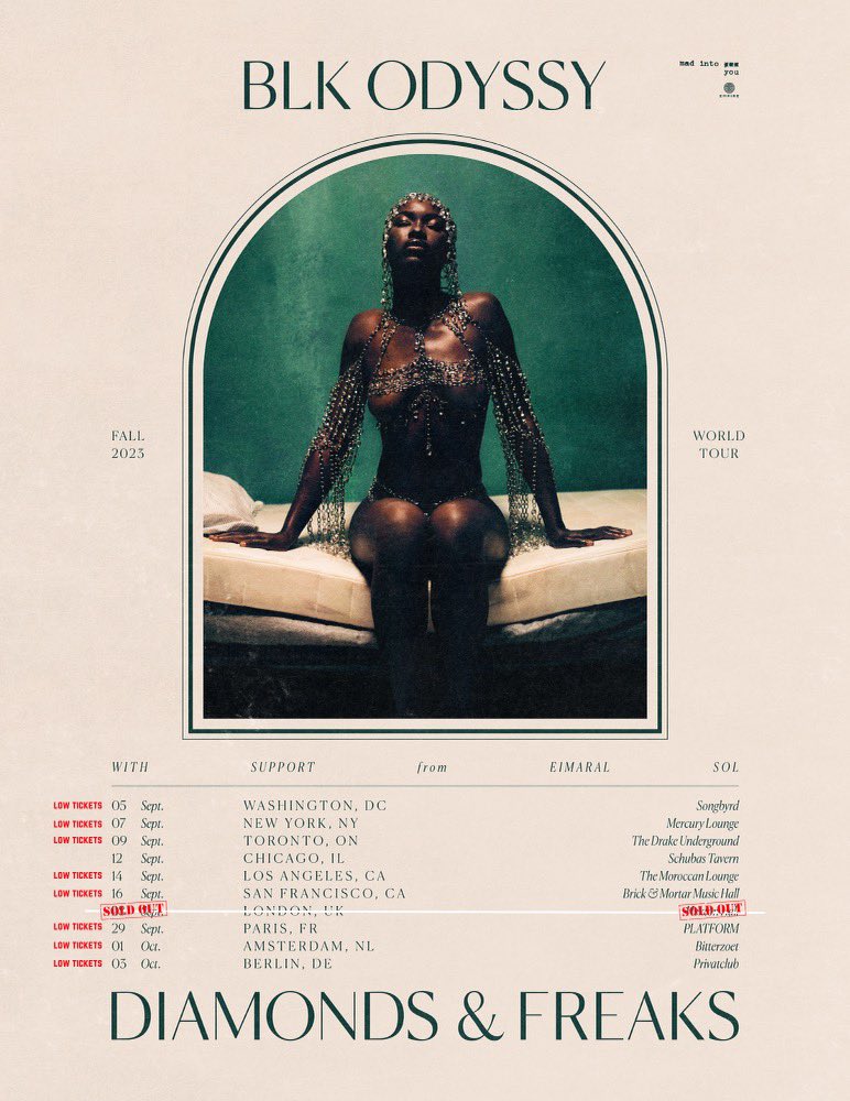 blkodyssy's tweet photo. London sold out ✨ only a handful of tickets left in the remaining cities. Who’s sliding ? (Couple VIP packages left in UK) 

https://t.co/v8LEnU1WCB https://t.co/TkKbjWeYCX