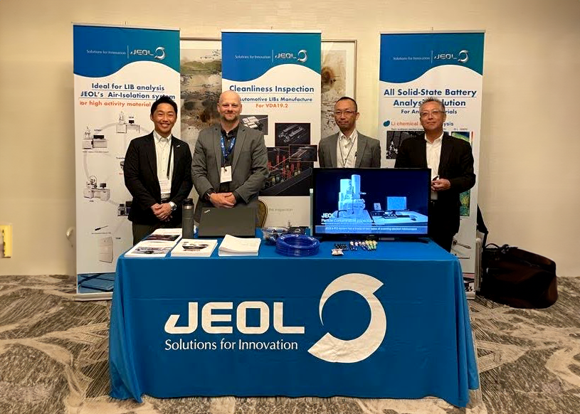 JEOLUSA's tweet photo. We're having a blast at the Solid-State Battery Summit in Chicago! There's still one more day to stop by booth 3 to learn about our #battery solutions 🔋

#battchat #battsolid #CET4SolidState https://t.co/nfSvbMiXBa