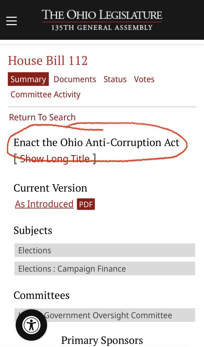 Seeing a lot of Issue 1 losers whining about dark money today. Ohio HB112, introduced in March and sponsored by @JessicaEMiranda & @RepBrideSweeney, would require disclosure of donors to dark money groups. 28 dems have signed on, 0 repubs. Repubs won’t move it out of committee.