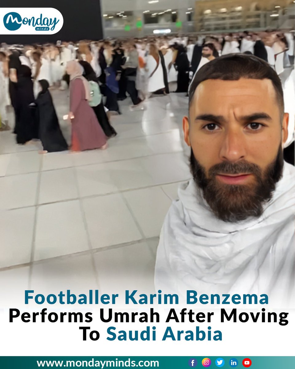 Footballer Karim Benzema performs Umrah after moving to Saudi Arabia. #Footballer #Benzemaperformsumrah #Benzema #performs #Umrah #Saudiarabia #Mondayminds #INDvPAK #CareTakerPM #JudgeDilawar #Lisa #Ranveer #AsiaCup2023