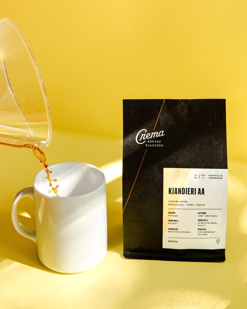 NEW COFFEE: Kiandieri AA 🌞

Kenyan coffees are distinct, with vibrant high acidity and a deeply rich, juicy body that makes it stand out from other coffees around the world. We taste black currant, toffee, and tropical acidity in this lot!

crema-coffee.com/collections/co…