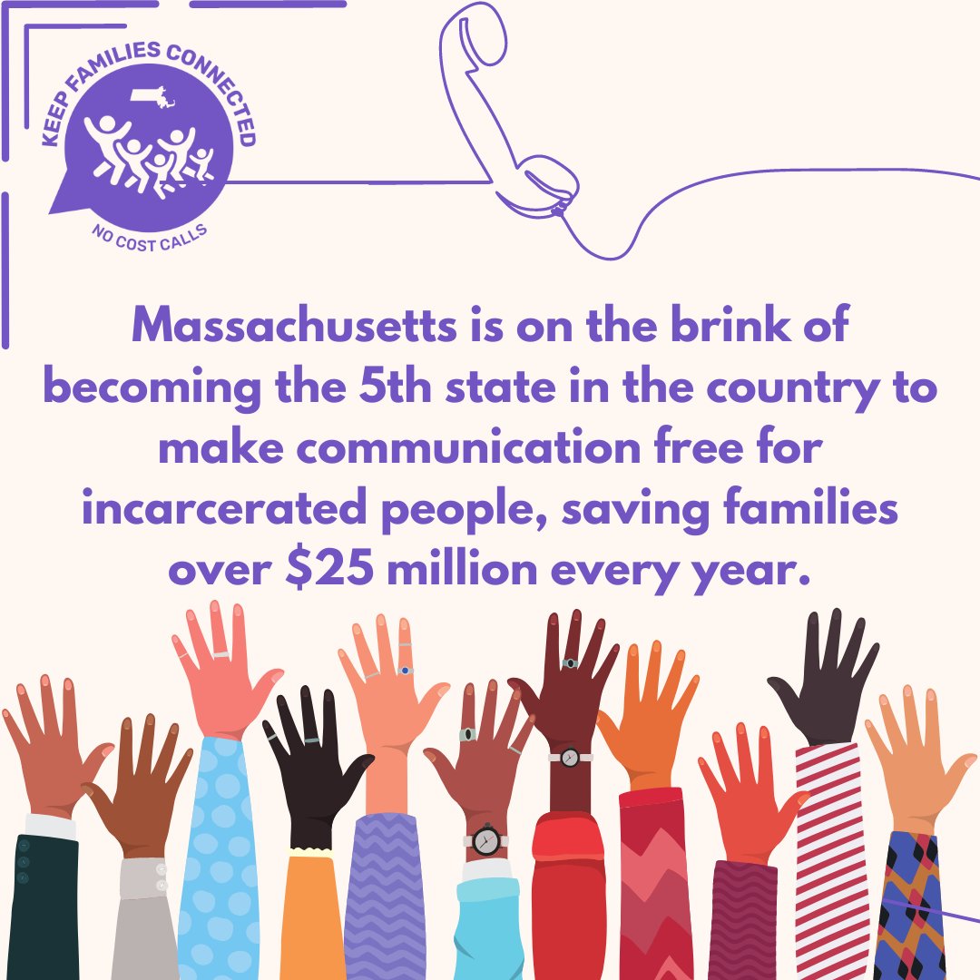 After a years-long fight, MA is on the brink of making communication free the incarcerated &amp; their loved ones. <a href="/MassGovernor/">Governor Maura Healey</a> has signed off, but changed the implementation date to 12/1/23. The Legislature will take another look &amp; we are hopeful No Cost Calls will soon be law!