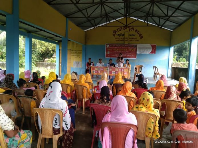 splcellforwomen's tweet photo. Special Cell, Nagaon, Assam #supportedbyUSAIDMCGL in collaboration with Sadou Assam Pragatishil Nari Sanstha, engaging with about 50 community members on domestic violence at Khagarijaan block on 6th Aug 2023.#MOMENTUMIndiaYash #SpecialCellandCommunityApproach https://t.co/1aLkX9Lqms
