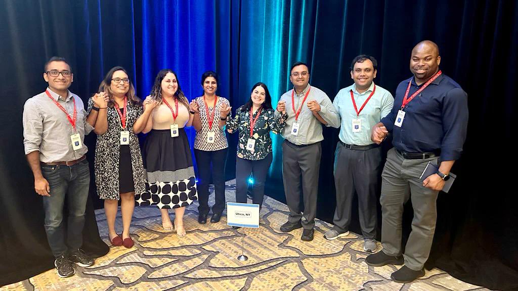 WashUNephrology's tweet photo. Wishing a rewarding experience to all attendees of @NBLUniv #NBLUniv, which kicks off today.  @WUNephrology will be rooting for our own 2nd yr fellow @SheldnRodrigues and his teammates (Team Utica NY) in the Shark Tank competition! Group pic credit:@rfilgueirasp  #WUDeptMedicine https://t.co/8NtNRgdlwq