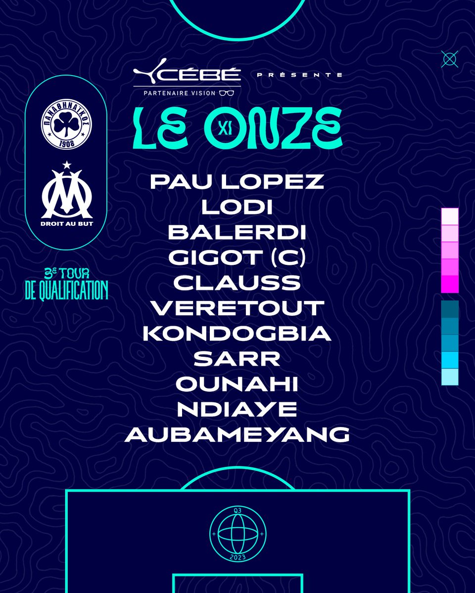 OM_Officiel's tweet image. 👥 Et voici le 𝗫𝗜 𝗱𝗲 𝗱𝗲́𝗽𝗮𝗿𝘁 olympien pour ce match face au Pana ! 🔥
#PAOFCOM