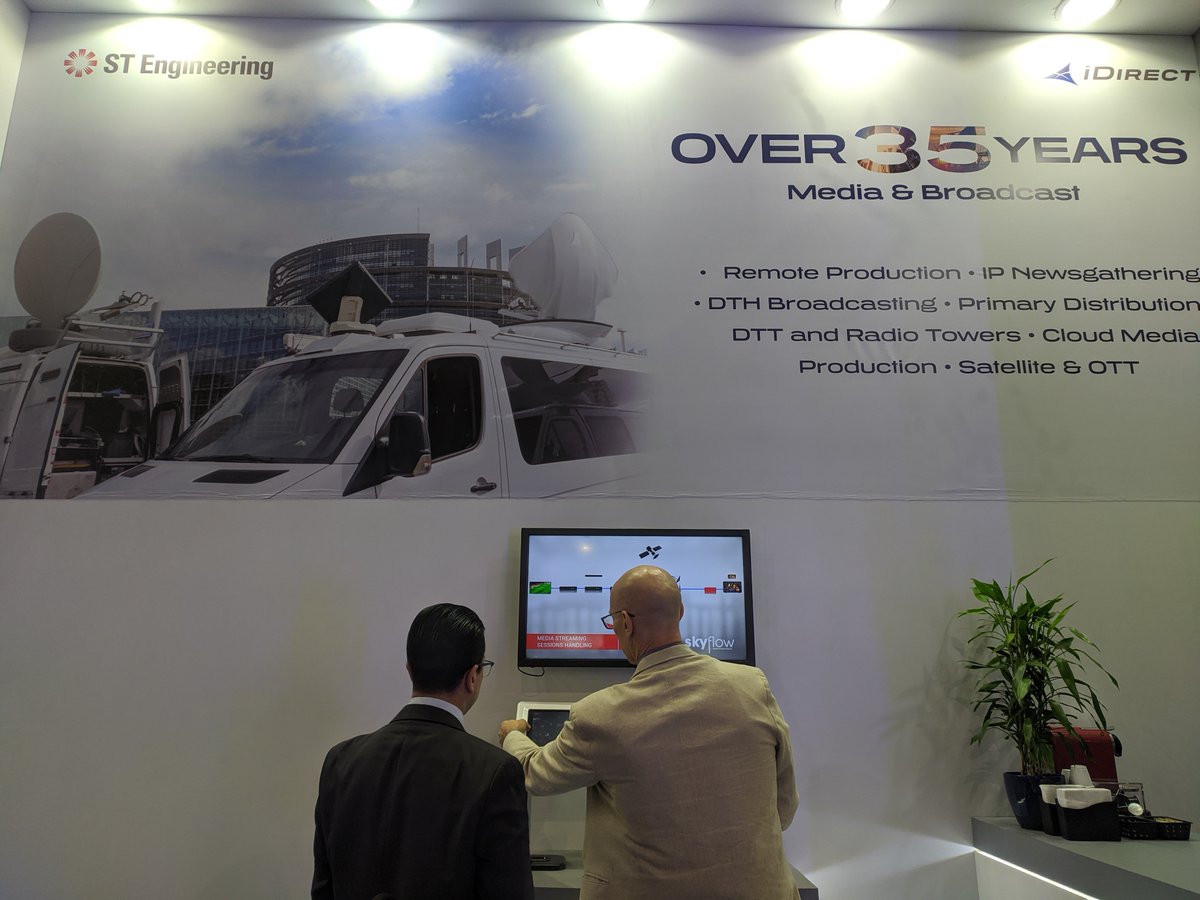 iDirect's tweet photo. Scenes from #SetExpo2023!
Our team of experts are in Sao Paulo attending the biggest broadcast and new media event in Latin America. Meet us at booth #71A to learn more about our market-leading capabilities in media and broadcast such as our MCX8000 and the SKYflow Ecosystem. https://t.co/GiFtpR3kgs