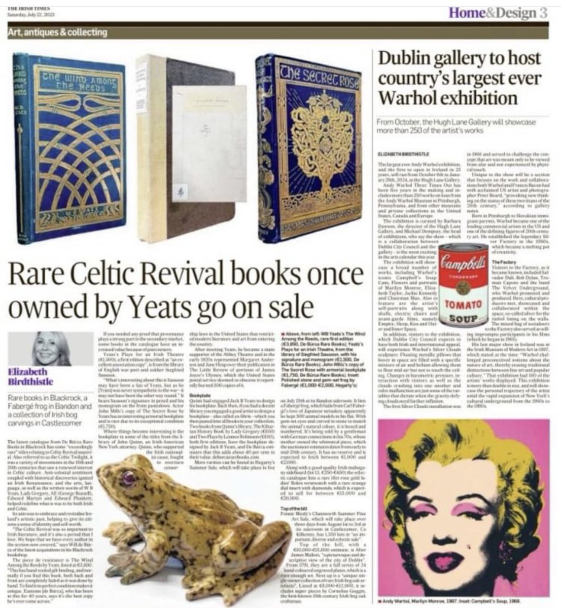 Many thanks to <a href="/EBirdthistle/">ElizabethBirdthistle</a> for her piece on our Celtic Revival collection in last months <a href="/IrishTimesCultr/">Irish Times Culture</a>