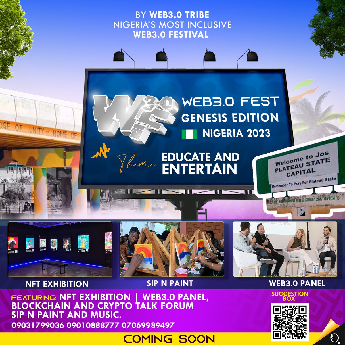 nangaih's tweet image. Step into the future at the annual &quot;Web3.0 Fest&quot; Event 🚀

Uniting blockchain &amp;amp; entertainment for an extraordinary experience! 💎💃

Engage in insightful blockchain panels, explore NFT artistry, and groove to captivating music 🎨🎶 

Coming Soon!🌟

 #Web3Fest #Blockchain