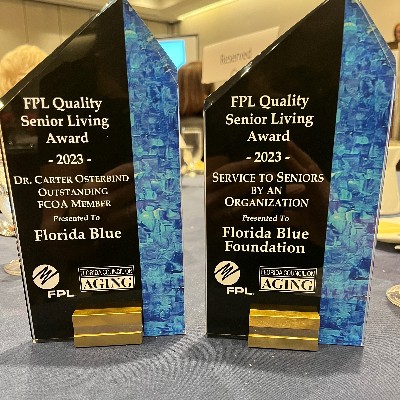 FLBlue's tweet photo. 🏆 🏆Thank you, Florida Council on Aging, for recognizing us and our Foundation for improving the health and quality of life for older adults in Florida. This recognition highlights the work we continue to do to support older adults. #FCOA #FCOA2023 https://t.co/vDRGfcX3ky