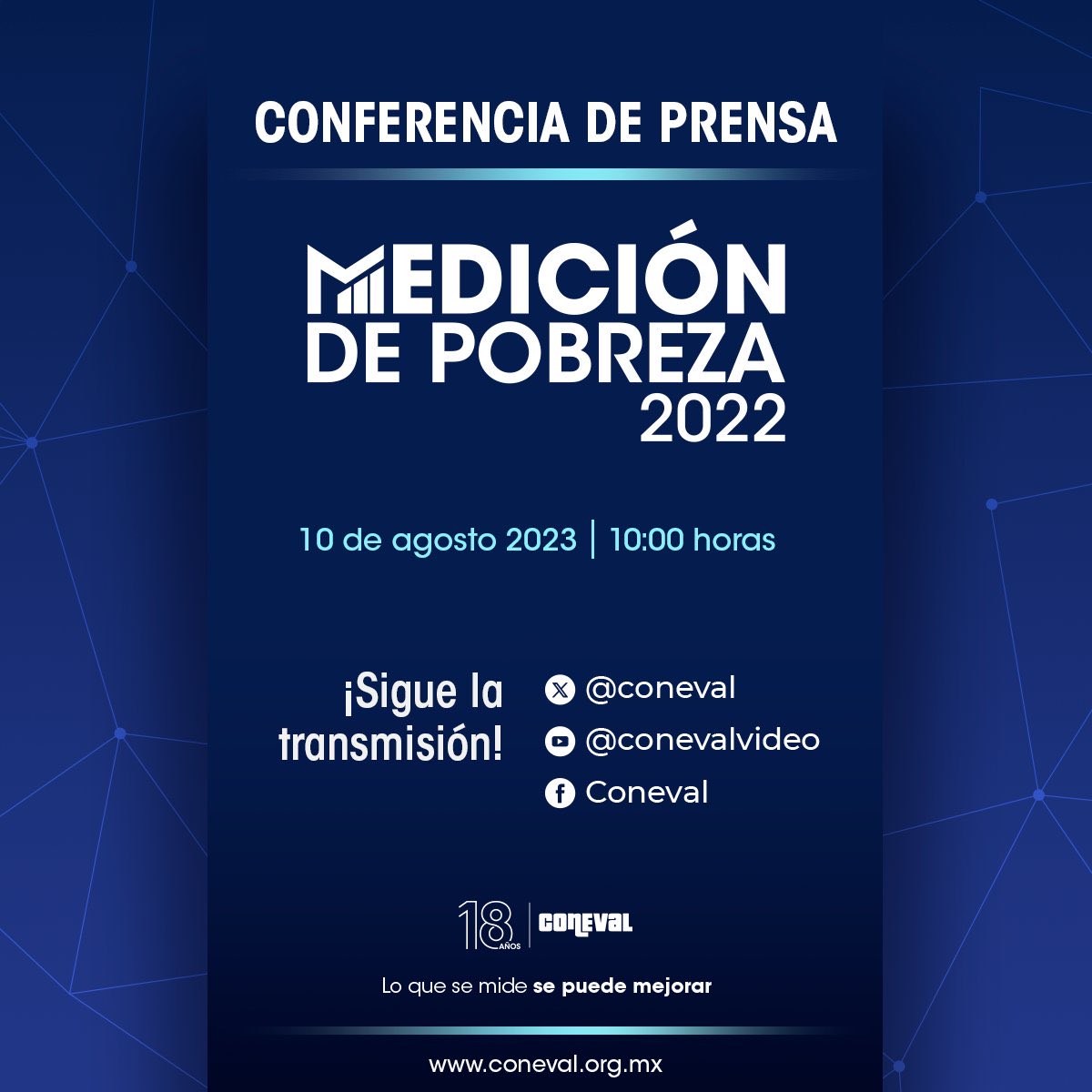 JoseNabCruz's tweet photo. En cumplimiento con nuestro mandado normativo, mañana 10 de agosto a las 10am, daremos a conocer las Estimaciones de pobreza multidimensional correspondiente al 2022, desde ⁦⁦@coneval⁩ invitamos a tod@s a seguir la transmisión por las redes sociales del Consejo! https://t.co/GQEmX82AJc