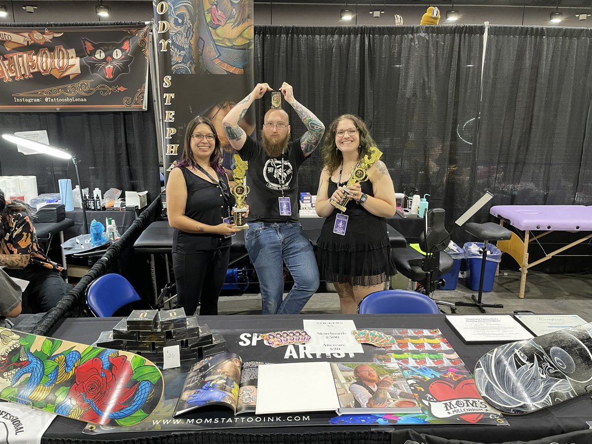 Huge thank you to everyone who came by our booth last weekend at the Niagara Tattoo Expo, and congrats to our owner Cody for bringing home two more trophies for the shop! We’ll see you next time at AnimeInk Con in Richmond in October!