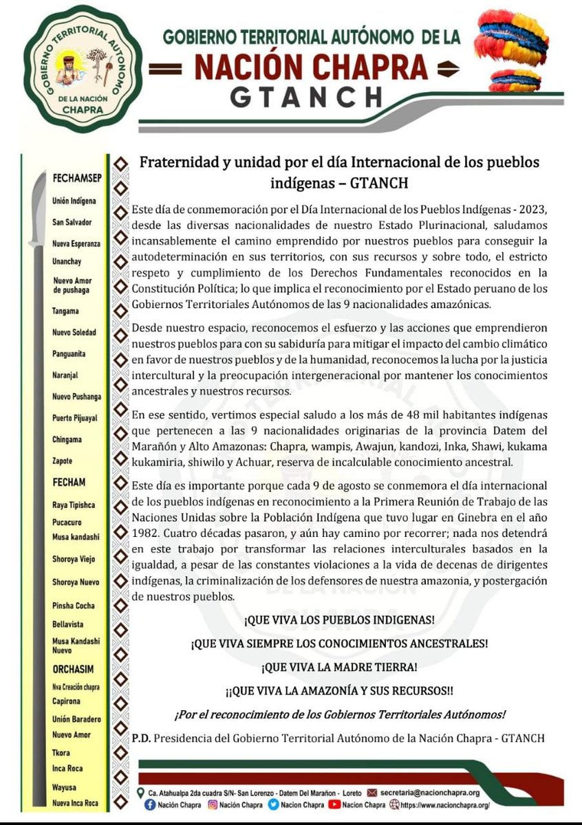 ¡¡Por el reconocimiento jurídico de GTANCH!!