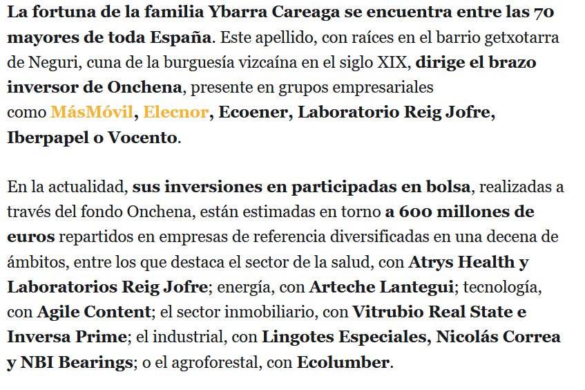 iparatx's tweet photo. Sigo el rastro del dinero
Curioso que los brazos inversores de las familias con más poder, se repartan en la mismas empresas..
$PRIM #Onchena #Careaga #Ybarra #Viscofan #Elecnor $VIS $ENO #LingotesEspeciales $LGT $IBG #Iberpapel #Comenge #CANTILESXXI #LaFuenteSalada #AtxCapital https://t.co/uKTgiPLKml