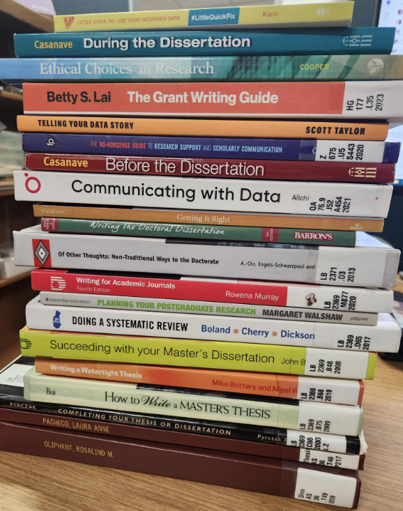 alkekarlene's tweet photo. Getting ready for #TXST @TXST @TXSTGradCollege Orientation! Bringing some interesting titles from #TXSTUniversityLibraries @AlkekLibrary #AlkekLibrary https://t.co/ZiQakOlVYb