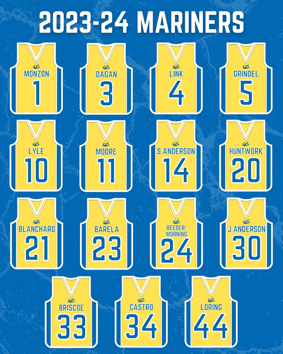 mmawbb's tweet photo. The numbers are in &amp; we won the lottery with this group!! 💙🏀 Make sure you know the #️⃣ of your favorite Mariner!! ⚓️ 
•
#Together #WeAreMariners #MarinersForever https://t.co/oB6Hw17DYA