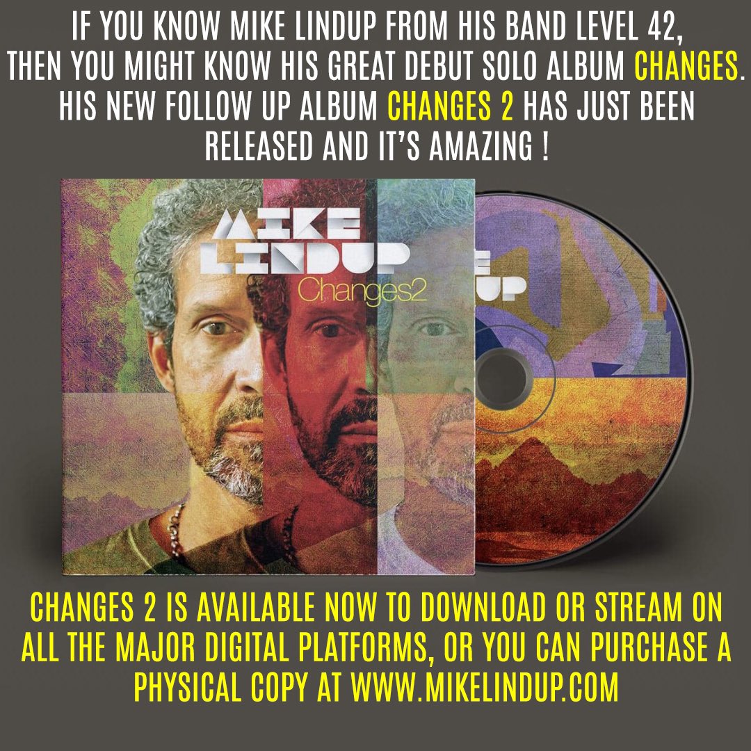 WinMan42's tweet image. Great new album with an amazing cast of musicians. Don&apos;t sleep on this one. #mikelindup #changes2 #level42 mikelindup.com