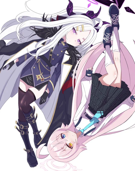 これ描き直して、次があるとしら頒布物にしたい、ホシノとヒナ