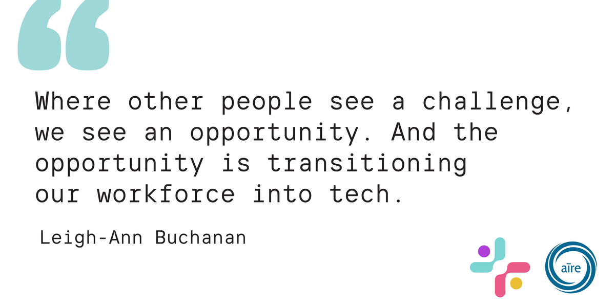Tech traditionally has higher wage jobs, with the average salary being about $80,000 a year. We have an opportunity to remove the financial and social barriers by transitioning and upscaling our workforce into tech and tech-enabled jobs. 
buff.ly/3QdTLt5