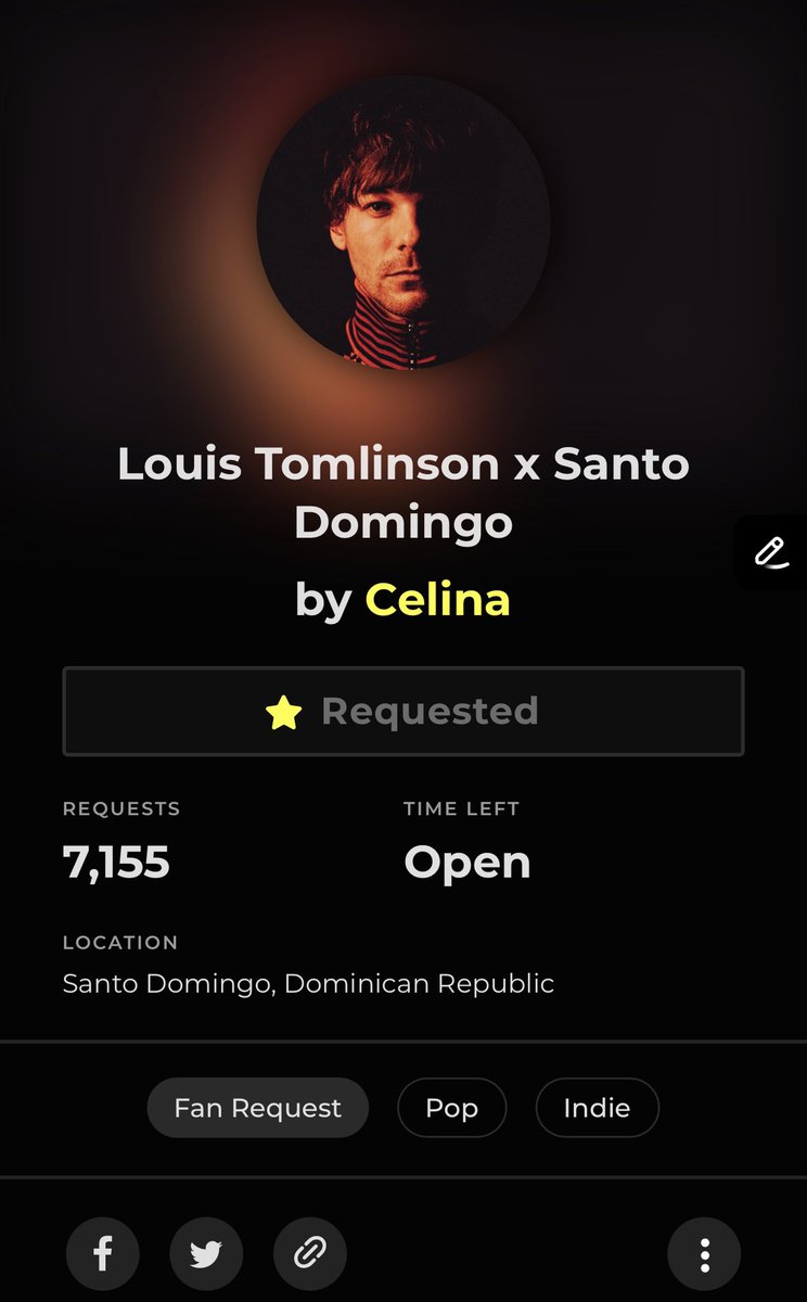 LTomlinsonRD's tweet photo. @Louis_Tomlinson solo recordando que República Dominicana logró más de 7K de request. 🧍🏻‍♀️👀 #LouisComeToDomRep https://t.co/H5F2ufCNZl