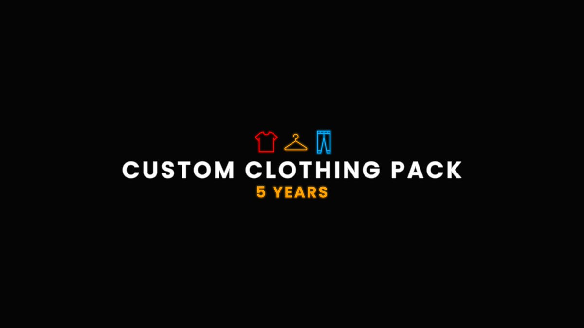 ClothingPack's tweet photo. Welcome to the official #CustomClothingPack page. Let's celebrate 5 years together, this starts now.  

There will be announcements and news later this year, stay tuned.

The official website will be available soon https://t.co/aiaYBMRuk0