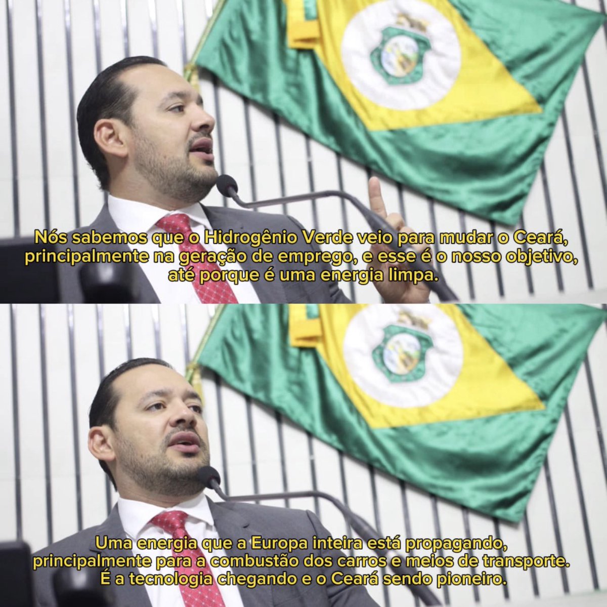 depdanniel's tweet photo. Começou a tramitar, nesta terça-feira (08), na Assembleia Legislativa, o projeto de lei que institui a Política Estadual do Hidrogênio Verde no Ceará e cria o Conselho Estadual de Governança e Desenvolvimento da Produção de Hidrogênio Verde. 🔋✔️

(1/3) https://t.co/jrIO6ytK9r