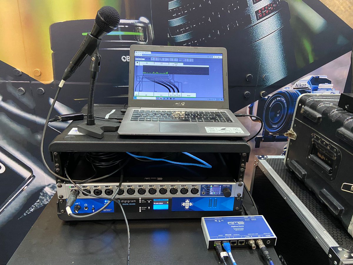 RME_Americas's tweet photo. RME Digiface Dante and 12Mic-D as source for a REMI-ready production - remote recording anywhere. High quality multichannel recordings via a Digigram Codec in realtime around the world. Setup at GSB Audio Visual this week.
#rme #rmeaudio #rmeaudiousa #dante #digigram #broadcast https://t.co/a9ukslbHNR