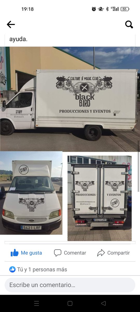 HANKVEGA's tweet photo. Le han man mangado la furgoneta al Cherra ( black Bird) en puente San Miguel 
Si la veis  llamad a la civil o a él mismo !!!ROBADO!!!Hoy por la mañana 
 699 65 64 74,muchas gracias de antemano por la ayuda. https://t.co/M4ikl0FKvl