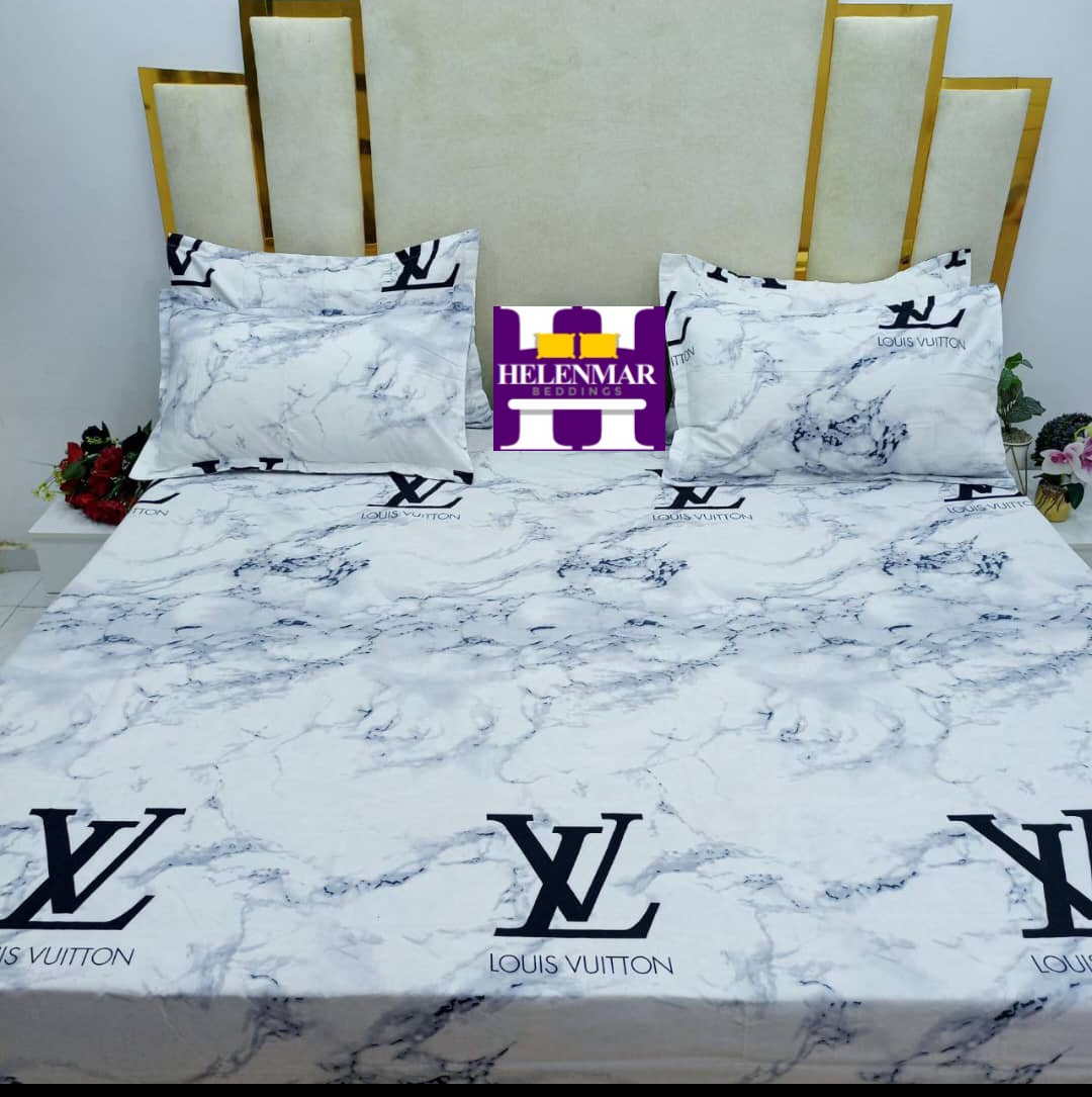 White Queen Louis Vuitton Bedding Set