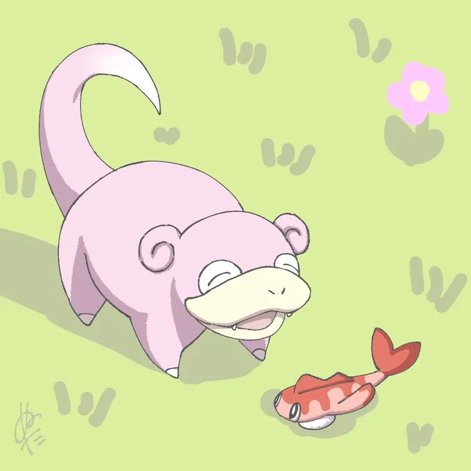 こないだヤドン好きな友達宛にかいたやつ  #ヤドンの日