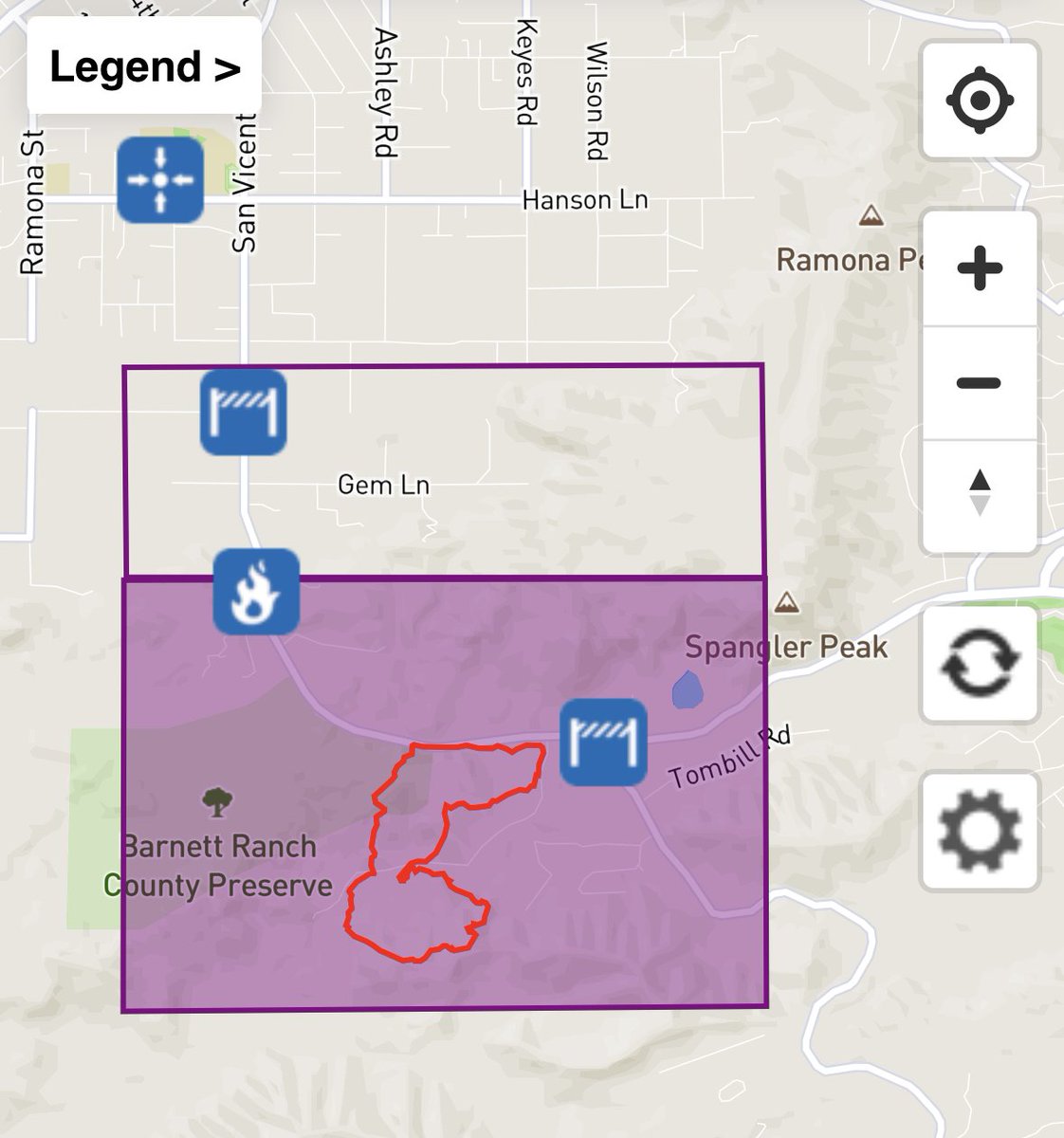 blbennett108's tweet photo. #BunnieFire they just narrowed down the Warning area on the map a ton.

https://t.co/xUsqUWYWux https://t.co/lh3adkMmVq
