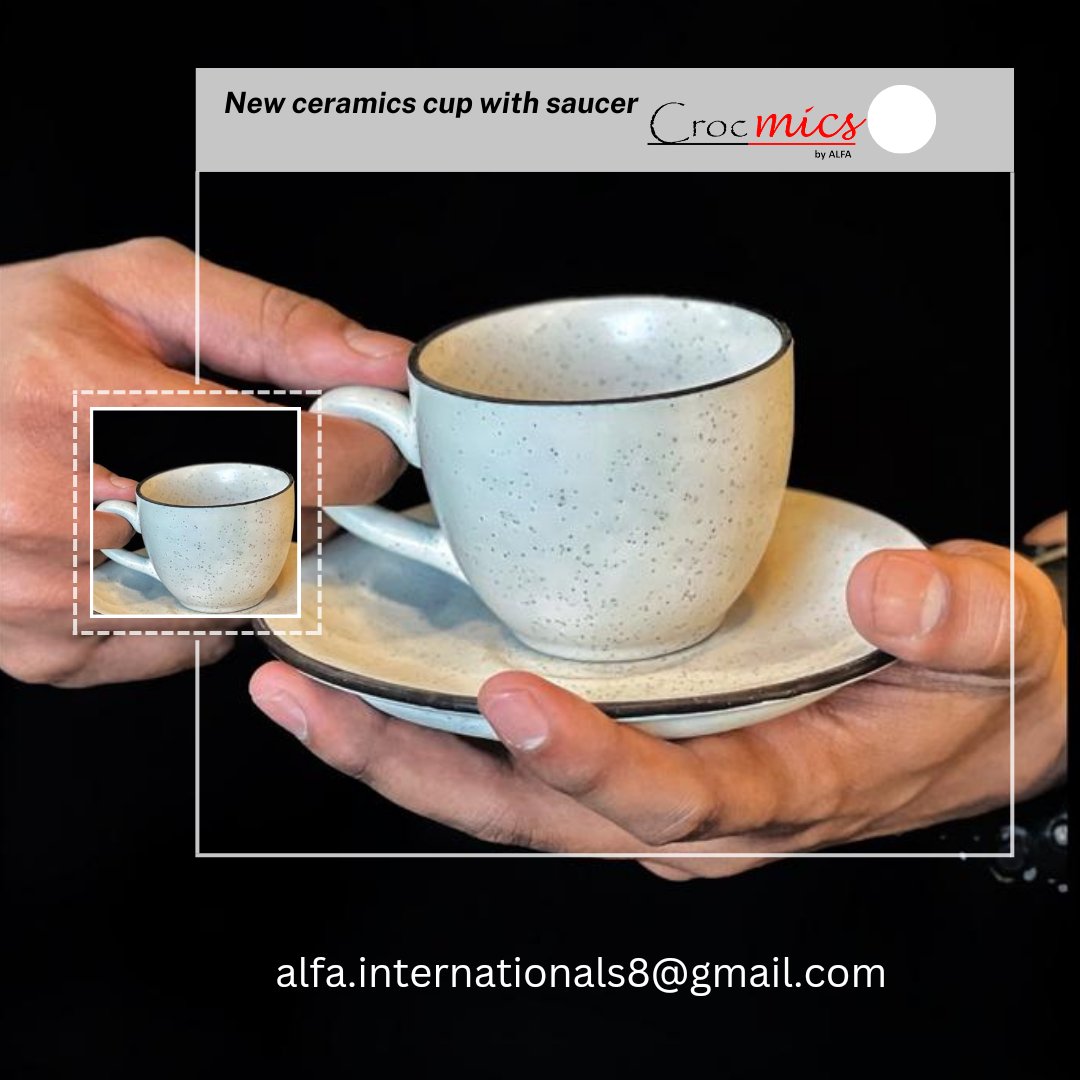 Original ceramic Cup with saucer 
Available in white colour with black line on top .
Or as you want set of 4 or 6 cups with saucer .
.
DM for order 
Or mail us on - alfa.internationals8@gmail.com
.
.
.
.
#cups #ceramics #startups #kitchenware #indianhandmade