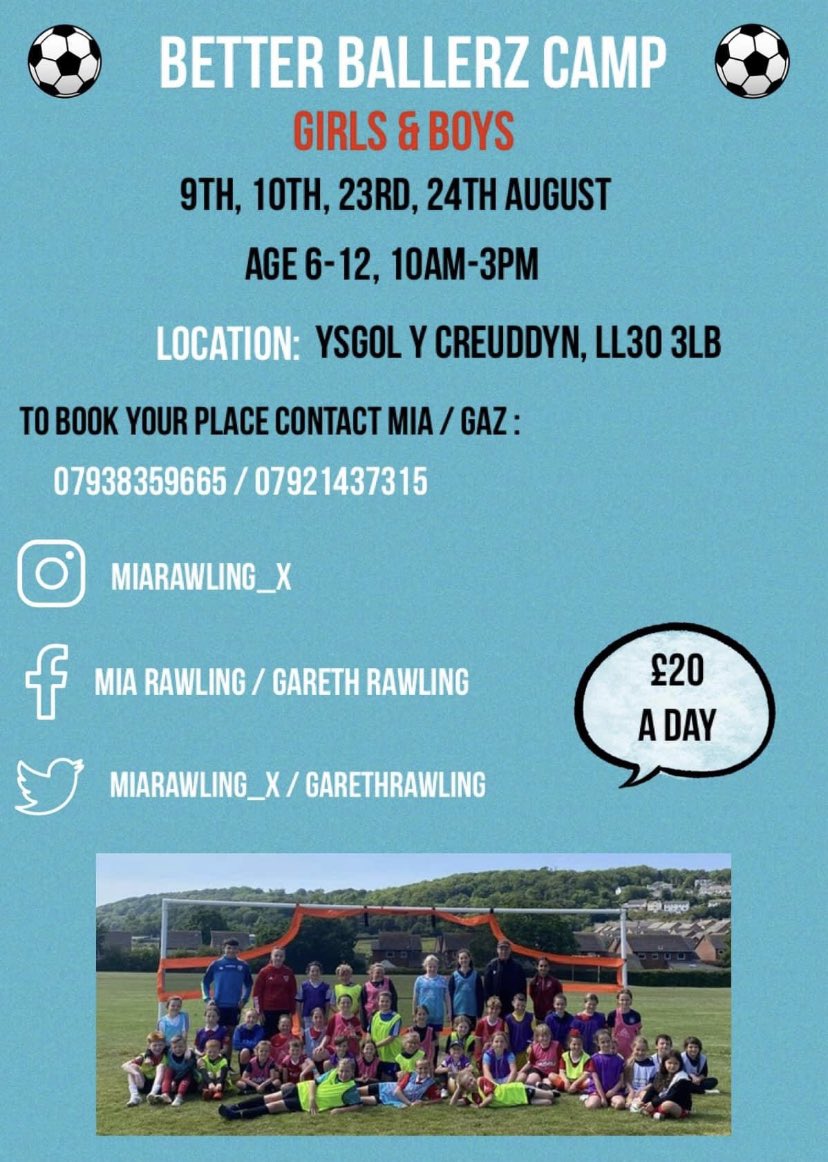 <a href="/AndrewMolyneu12/">Andrew Molyneux</a> <a href="/GarethRawling/">Gareth Rawling</a> We are based in Penrhyn Bay, North Wales 👍🏼 Yes, we’ve got posters for our camps 😄