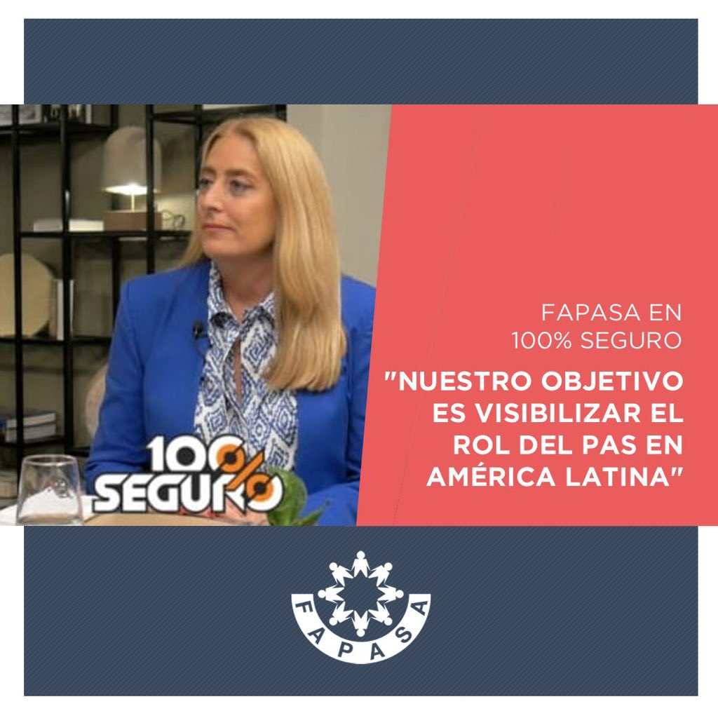 FAPASAOFICIAL's tweet photo. ℹ️En una entrevista a fondo en un especial de 100% Seguro, Agustina Decarre, Presidente de #FAPASA, analiza la realidad sectorial, la situación del PAS, y las perspectivas de desarrollo del seguro en la región.

🔗PARA VER LA NOTA: https://t.co/h0IzIdII7L

#FAPASAFEDERAL https://t.co/nDzSv1yDh1
