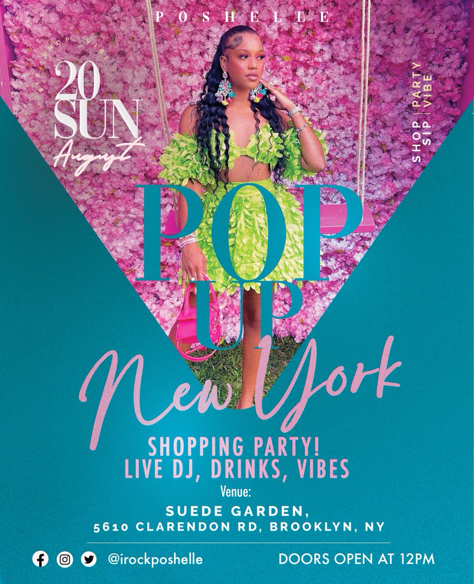 New York, we can't wait to link up with you next weekend!
.
Shop n Sip! 🛍️
Meet the designer! 🙋🏻‍♀️
Live DJ, Food and Drinks, Vibes! 🥂✨
.
🗓️: Sunday 20th Aug.
⏱️: 12PM
.
.
#NewYork #NY #NYC #NewYorkCity #Brooklyn #NYCEvents #NYEvents #NYLife #NYCLife #NewYorkFashion #NYFashion