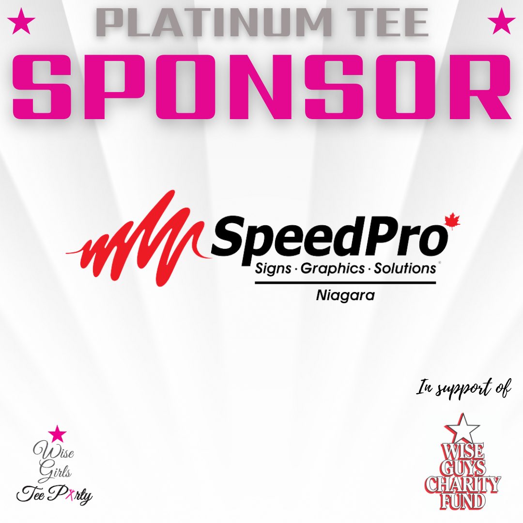 Another big thank you goes out to <a href="/SpreedproN/">Speedpro Niagara</a>! Thank you for being one of this years Platinum Tee sponsors! <a href="/WGWiseGirls/">Wise Girls Committee</a> <a href="/WiseGuysCmtee/">Wise Guys Committee</a> <a href="/WiseGuysCharity/">Wise Guys Charity Fund</a>