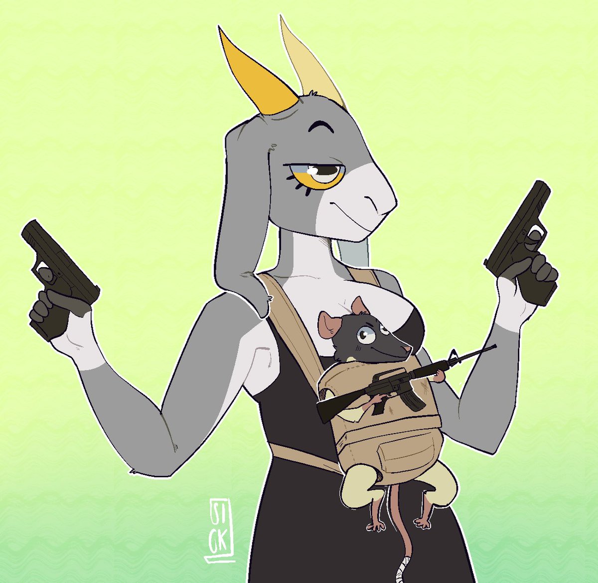 ArtOfZue's tweet photo. *gun cocking*

Ready for date night https://t.co/FJbgJnH9vf