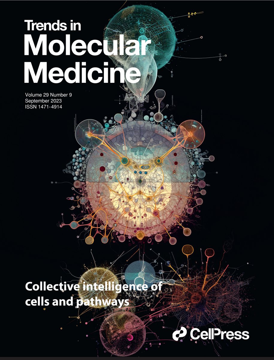 Final version of 'Future medicine: from molecular pathways to the collective intelligence of the body' with the awesome Eric Lagasse (mirm-pitt.net/staff/eric-lag…) is out! This link should give free downloads for a while: authors.elsevier.com/a/1hS2M5Eb1BZj… + issue cover, courtesy of Midjourney: