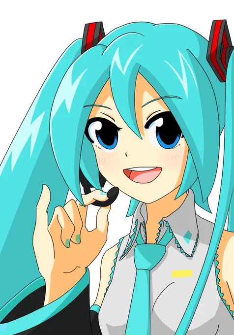 #推しの初描きと現在の絵を載せる デジタルで初めて描いたミクちゃん(2017)← →最近のミクちゃん(2023)