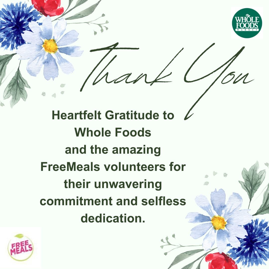 Sending a special thank you to Whole Foods Market for providing free groceries to a cancer survivor and the remarkable #FreeMeals volunteers who are working tirelessly to support her either with the grocery delivery or with a small chit-chat.