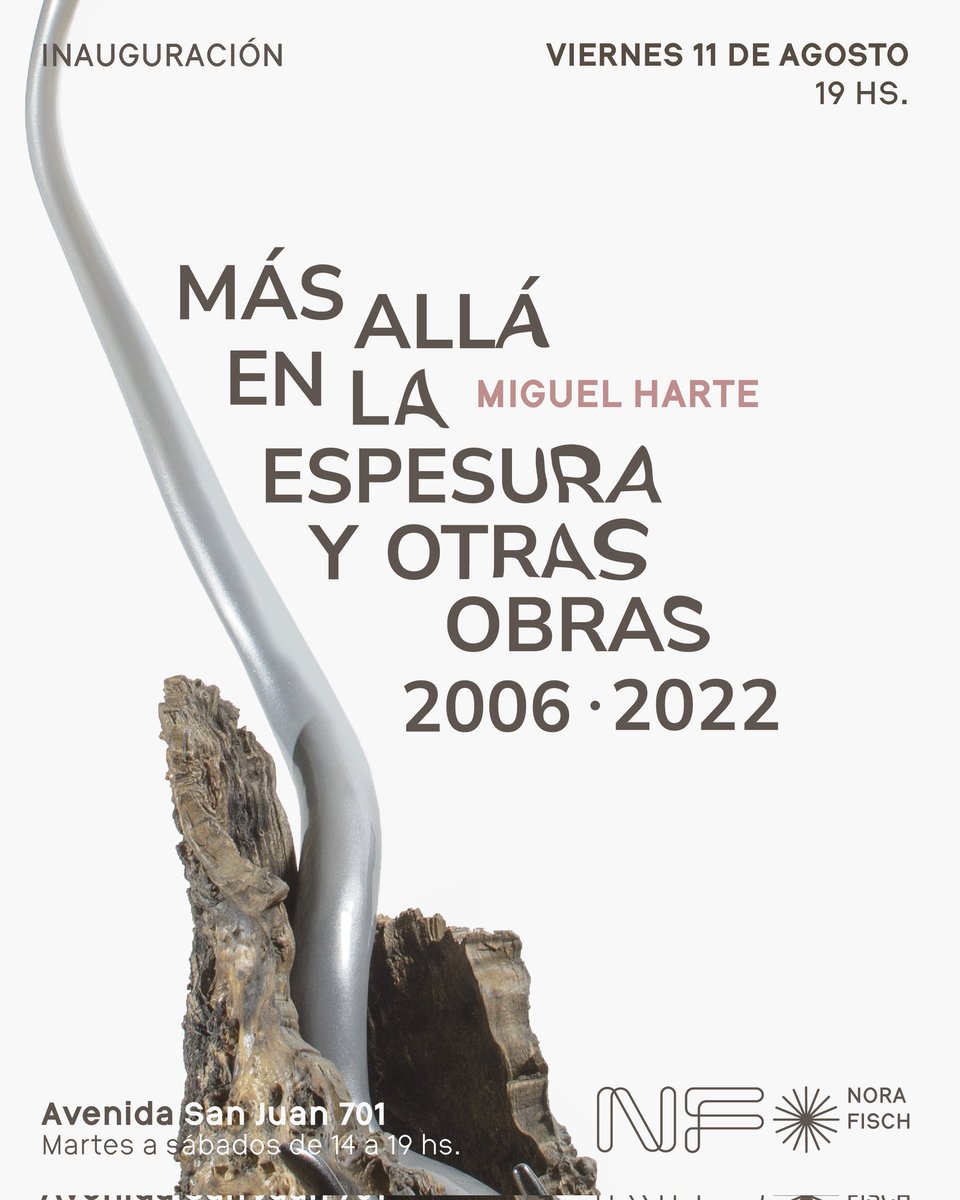 Este viernes 11, inauguramos en la galería ✨
En la sala de PB: MIGUEL HARTE, "Más allá en la espesura y otras obras, 2006-2022".
Desde las 19 hs, Av. San Juan 701.